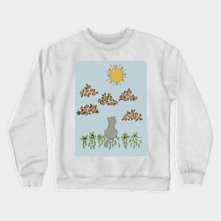 Cat watching sun Crewneck Sweatshirt